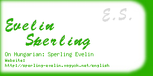 evelin sperling business card